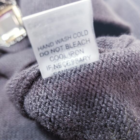 Dolce Cabo Knit Wool Cashmere Blend Chains Jeweled Cardigan - Picture 9 of 14